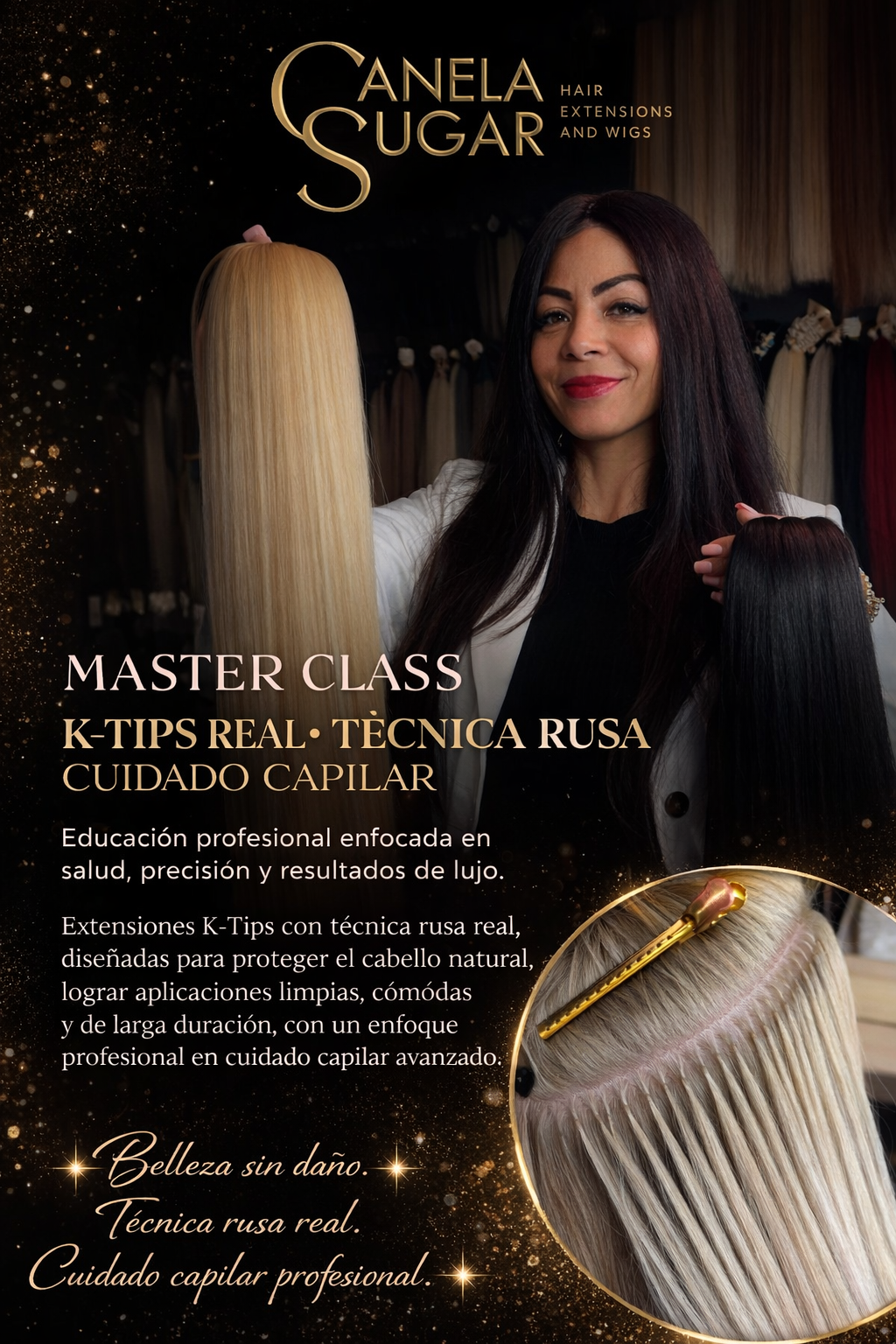 MASTER CLASS PROFESIONAL 2 DÍAS· K-TIPS TÉCNICA RUSA AVANZADA · PRECISIÓN Y CUIDADO CAPILAR · CON PROVEEDOR INCLUIDO