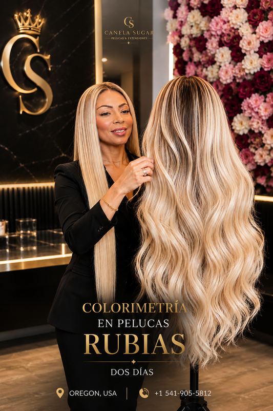 COLORIMETRIA EN PELUCAS RUBIAS LUXURY