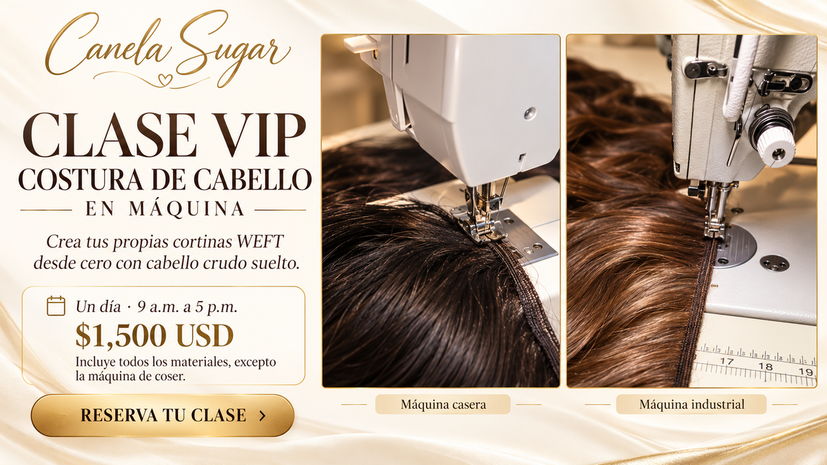 ✨ CLASE DE TEJIDO DE CABELLO A MÁQUINA